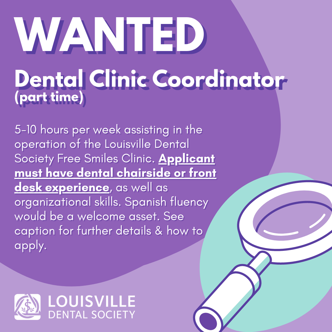 Help Wanted: Dental Clinic Coordinator visual ad